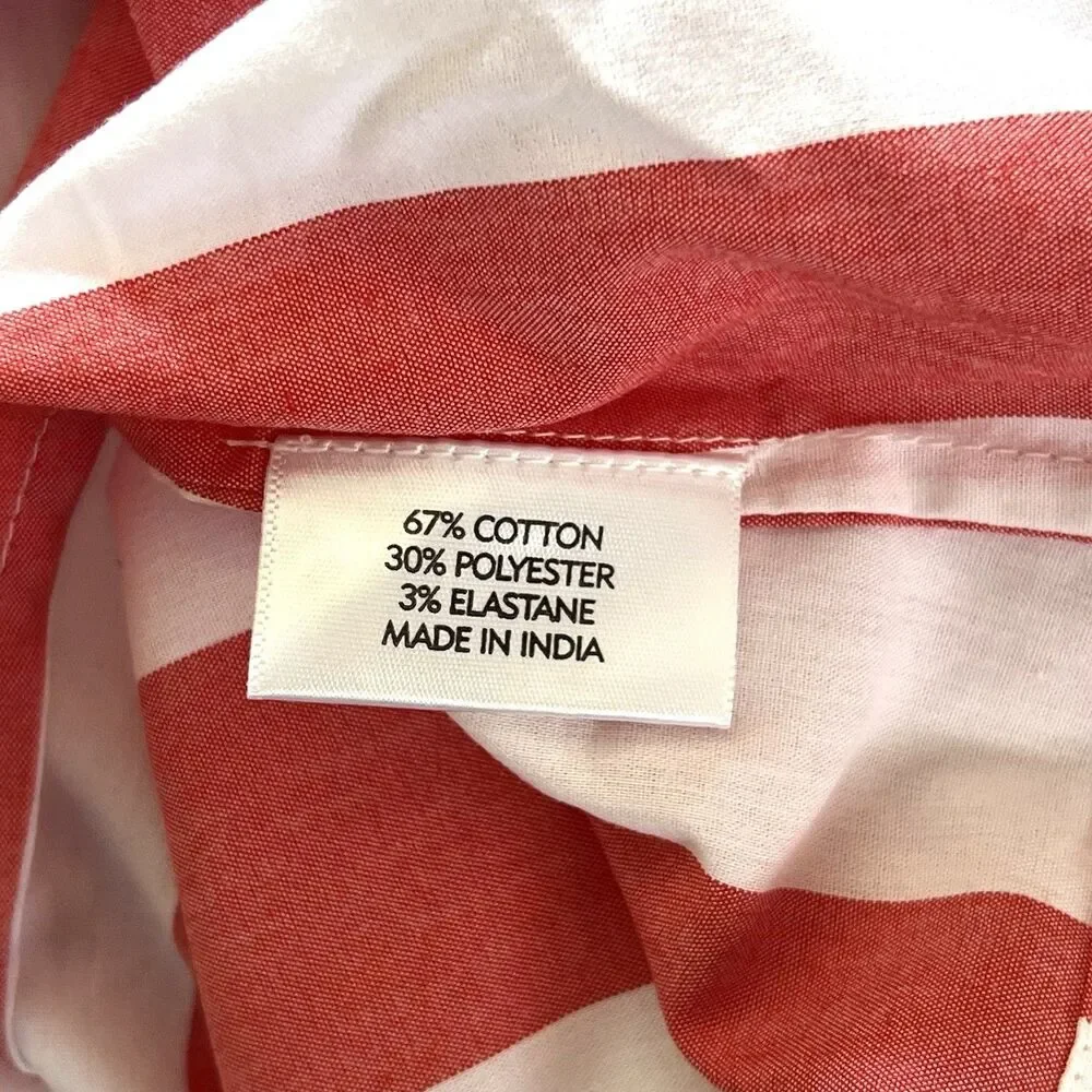 NWOT Atlantic Pacific x Lake Red Azure Striped Caftan Shirt Dress Womens sz S - Picture 5 of 5